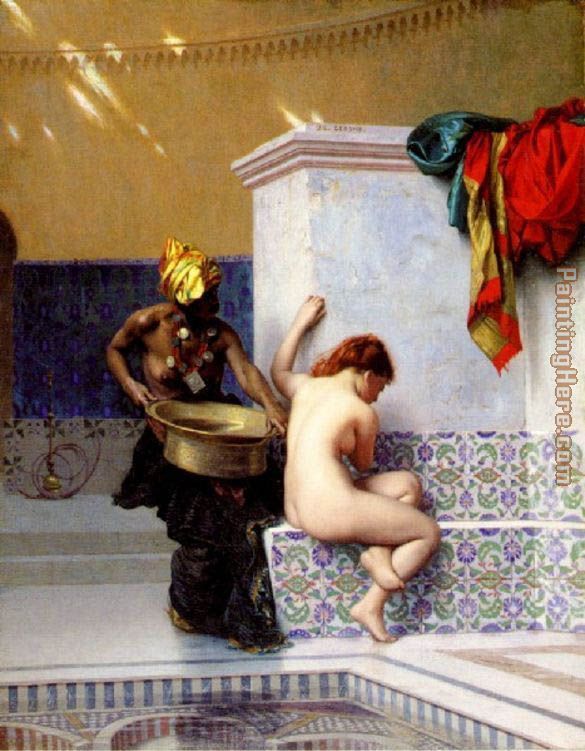 Turkish Bath Or Moorish Bath Two Women painting - Jean-Leon Gerome Turkish Bath Or Moorish Bath Two Women art painting